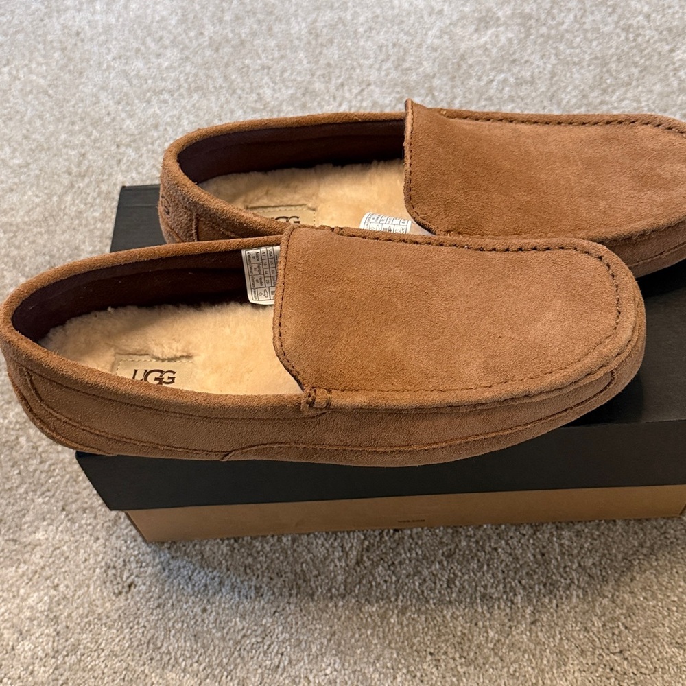 NIB UGG MENS ALDER SUEDE SLIPPERS sz 11